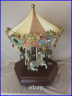 Vintage Limited Edition San Francisco Music Box 6 Horse Carousel Sultan's Dream