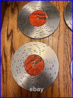 Vintage Lot Of 12 Thorens 4 1/2 Metal Song Discs