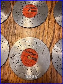 Vintage Lot Of 12 Thorens 4 1/2 Metal Song Discs