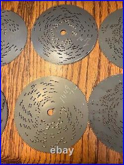 Vintage Lot Of 12 Thorens 4 1/2 Metal Song Discs