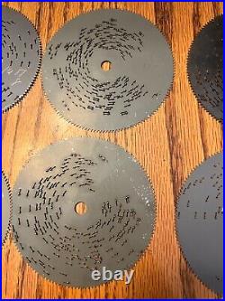 Vintage Lot Of 12 Thorens 4 1/2 Metal Song Discs