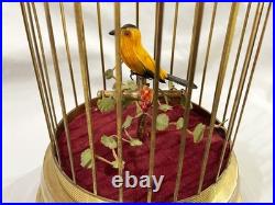 Vintage MADE IN GERMANY MECHANICAL SINGING BIRD IN A CAGE PARTS OR REST