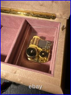 Vintage Mariorita Inlaid Wood Musical Jewelry Box Made in Italy