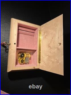 Vintage Mariorita Inlaid Wood Musical Jewelry Box Made in Italy