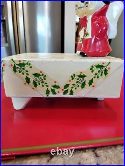 Vintage Marshall Fields Uncle Mistletoe & Aunt Holly Christmas Music Box