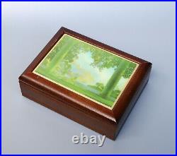 Vintage Maxfield Parrish Daybreak Music Box Jewelry Box Love Story Song