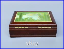 Vintage Maxfield Parrish Daybreak Music Box Jewelry Box Love Story Song