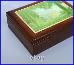 Vintage Maxfield Parrish Daybreak Music Box Jewelry Box Love Story Song