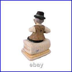 Vintage Melody In Motion Saxophone Figurine With Cat Musical Moving Statue Jazz