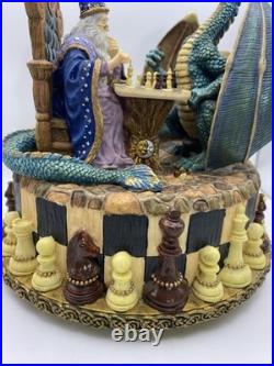 Vintage Merlin and Dragon Playing Chess San Francisco Music Box Marjorie Sarnat