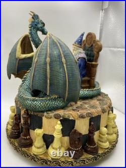 Vintage Merlin and Dragon Playing Chess San Francisco Music Box Marjorie Sarnat
