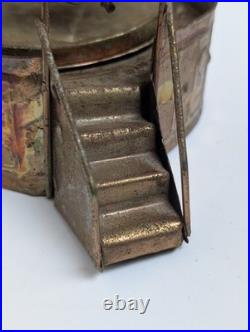 Vintage Metal Carousel Music Box Sankyo Japan Horses HK Patina 8 Vintage Metal Carousel Music Box Sankyo Japan Horses HK Patina 8