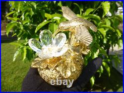 Vintage Metal Hummingbird Musical Automaton Mechanical Wind Up Music Box Vintage Metal Hummingbird Musical Automaton Mechanical Wind Up Music Box