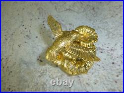 Vintage Metal Hummingbird Musical Automaton Mechanical Wind Up Music Box