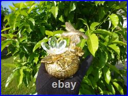 Vintage Metal Hummingbird Musical Automaton Mechanical Wind Up Music Box Vintage Metal Hummingbird Musical Automaton Mechanical Wind Up Music Box