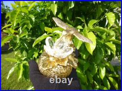 Vintage Metal Hummingbird Musical Automaton Mechanical Wind Up Music Box Vintage Metal Hummingbird Musical Automaton Mechanical Wind Up Music Box