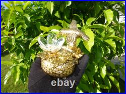 Vintage Metal Hummingbird Musical Automaton Mechanical Wind Up Music Box Vintage Metal Hummingbird Musical Automaton Mechanical Wind Up Music Box