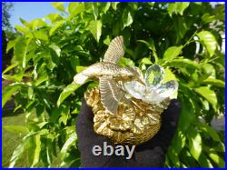 Vintage Metal Hummingbird Musical Automaton Mechanical Wind Up Music Box Vintage Metal Hummingbird Musical Automaton Mechanical Wind Up Music Box