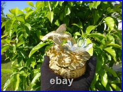 Vintage Metal Hummingbird Musical Automaton Mechanical Wind Up Music Box Vintage Metal Hummingbird Musical Automaton Mechanical Wind Up Music Box