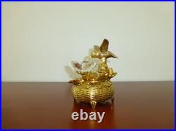 Vintage Metal Hummingbird Musical Automaton Mechanical Wind Up Music Box Vintage Metal Hummingbird Musical Automaton Mechanical Wind Up Music Box