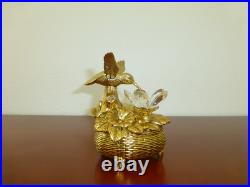 Vintage Metal Hummingbird Musical Automaton Mechanical Wind Up Music Box Vintage Metal Hummingbird Musical Automaton Mechanical Wind Up Music Box