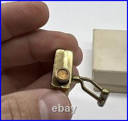 Vintage Miniature Music Box Art Deco Music Box And Pill Box Cufflinks Japan