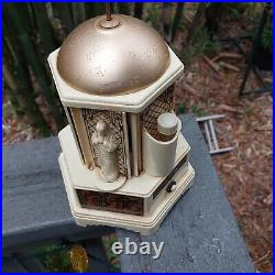 Vintage Moving Doors Saint Cathedral Gounod Schubert Music Box Holy Water Swiss