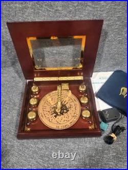 Vintage Mr Christmas Musical Symphonium 6 Bells Wood Music Box & 16 Discs Works