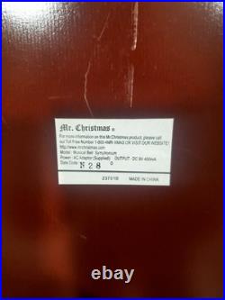 Vintage Mr Christmas Musical Symphonium 6 Bells Wood Music Box & 16 Discs Works