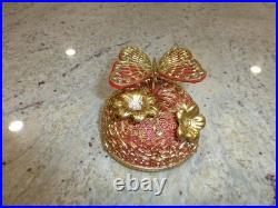 Vintage Music Box Brass Tone Metal Butterfly Musical Automaton Mechanical Wind Vintage Music Box Brass Tone Metal Butterfly Musical Automaton Mechanical Wind