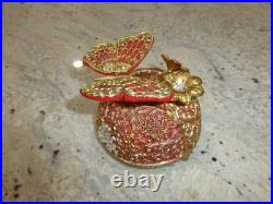 Vintage Music Box Brass Tone Metal Butterfly Musical Automaton Mechanical Wind Vintage Music Box Brass Tone Metal Butterfly Musical Automaton Mechanical Wind
