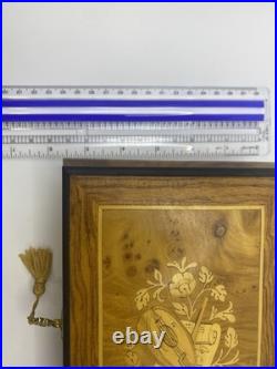 Vintage Music Box with Lock Trinket Storage 8x5x3 Jewelry Box Italian B1