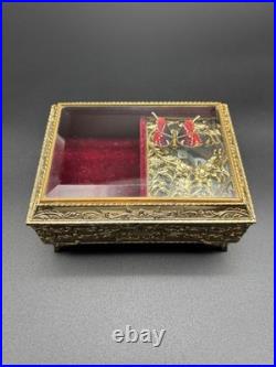 Vintage Music/Jewelry Box with Moving Butterfly San Francisco Music Box WORKS