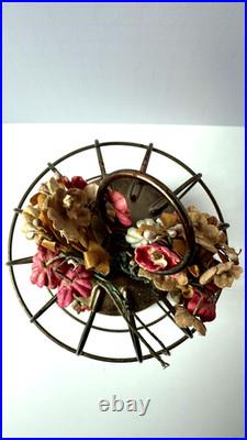 Vintage Musical Bird Cage Automaton Japan Wind Up Music Box 9 in Tested Works