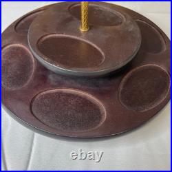 Vintage Musical Carousel Cigarette Holder Rotating Tray Small World Works