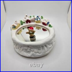 Vintage Musical Ice Skating Bear on Pond Original Box-Works