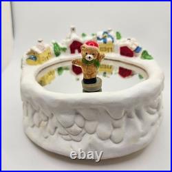 Vintage Musical Ice Skating Bear on Pond Original Box-Works