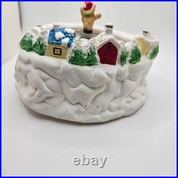 Vintage Musical Ice Skating Bear on Pond Original Box-Works