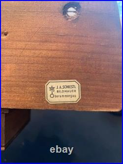 Vintage Oberammergau German Hand crafted Nativity Music box Large 10X8X6 A++++