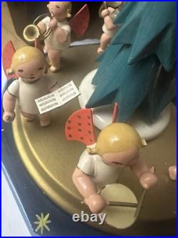 Vintage Original Music Box Angel Parade. Good condition. Card & original box