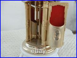 Vintage PORCELAIN Music Box Cigarette Lipstick Holder Carousel Made in Italy
