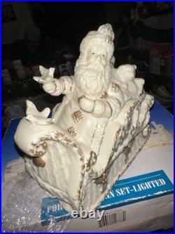 Vintage Porcelain Santa Music Box