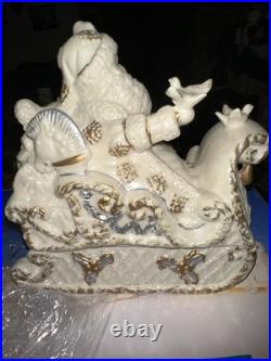 Vintage Porcelain Santa Music Box
