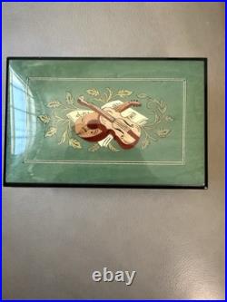 Vintage Porter Music Box Italian Glass Wind Beneath My Wings Mandolin