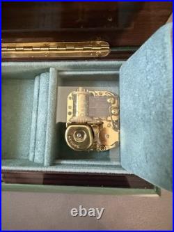 Vintage Porter Music Box Italian Glass Wind Beneath My Wings Mandolin