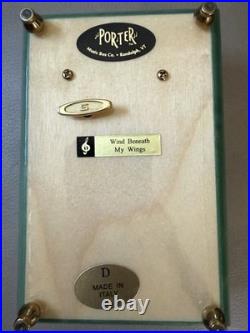 Vintage Porter Music Box Italian Glass Wind Beneath My Wings Mandolin