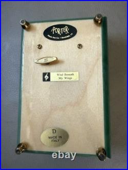 Vintage Porter Music Box Italian Glass Wind Beneath My Wings Mandolin
