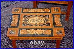 Vintage'RARE' Italian Satinwood Inlaid Marquetry REUGE Music Box Side Table