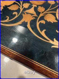 Vintage REUGE Italian Jewelry Music Box Floral Inlaid Wood Plays Misty Works