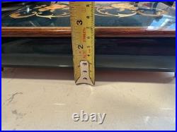 Vintage REUGE Italian Jewelry Music Box Floral Inlaid Wood Plays Misty Works